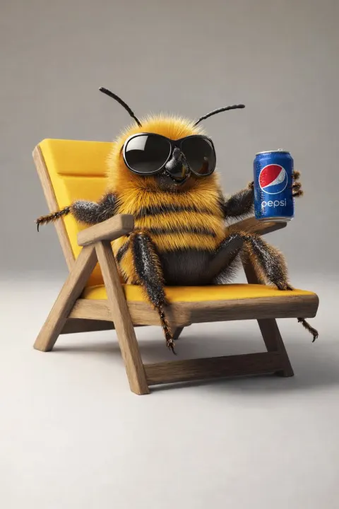 Bee Bodybuilder Lifts in Nature