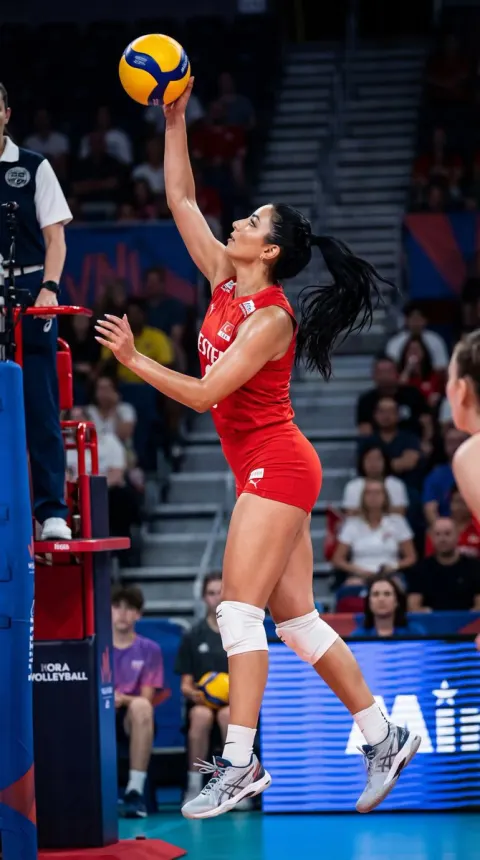 Peak Volleyball Spike Action Shot
