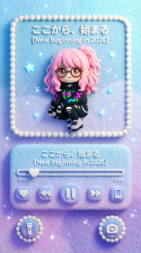 Wool Felt Music Lock Screen UI
