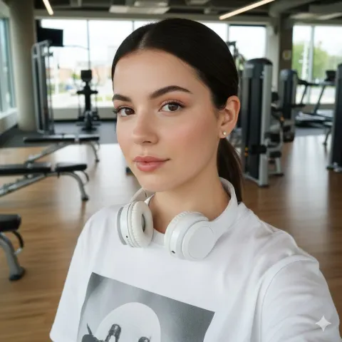 Gym Selfie Girl Image Prompt