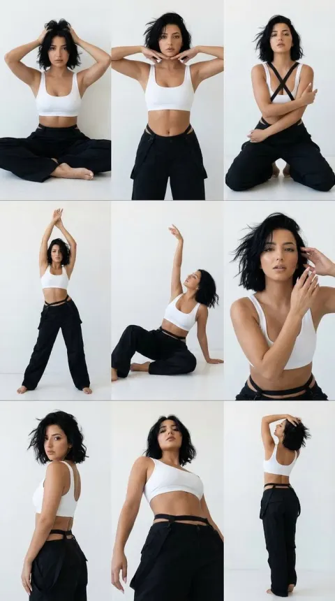 Minimalist Dance Fashion Editorial Grid