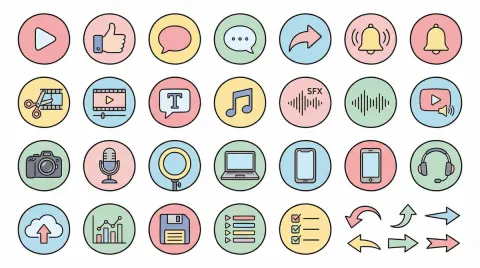 YouTube Icon Design Asset Pack