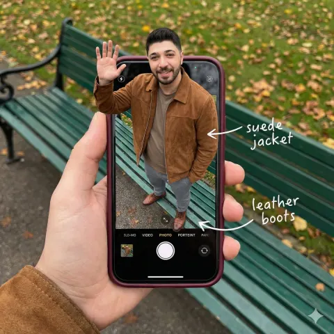 Man Steps Out of Phone