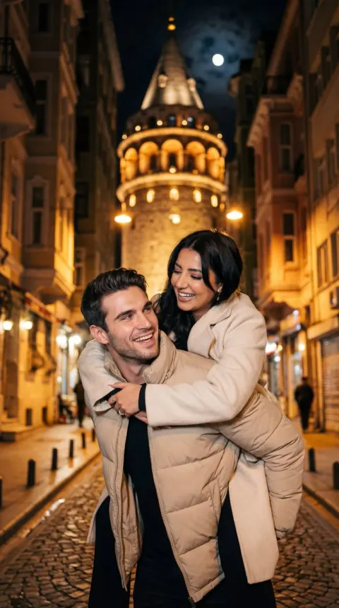 Romantic Night at Galata Tower