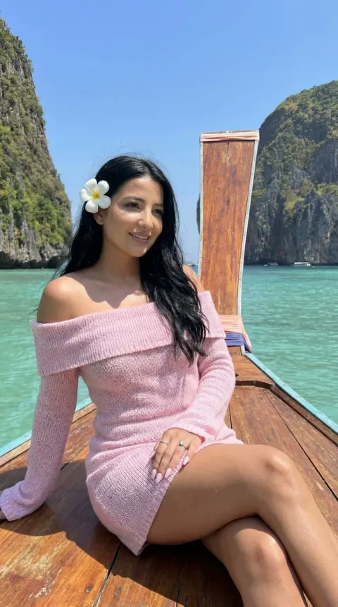 Tropical Longtail Boat Travel Portrait