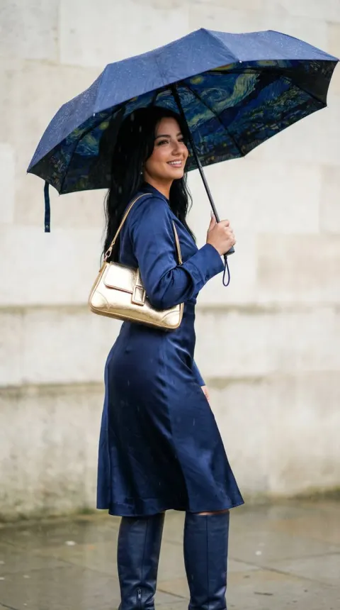 Starry Night Rain Fashion Editorial