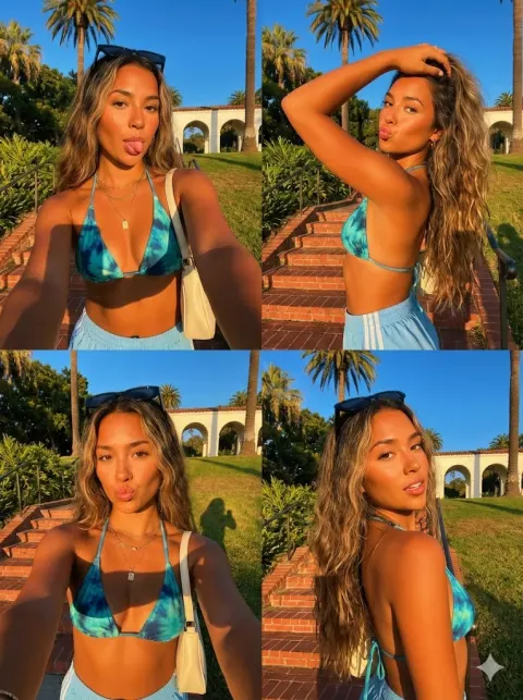 Summer Golden Hour Selfie Collage