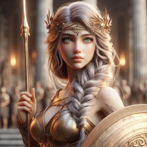 Greek Mythology Warrior in Armor