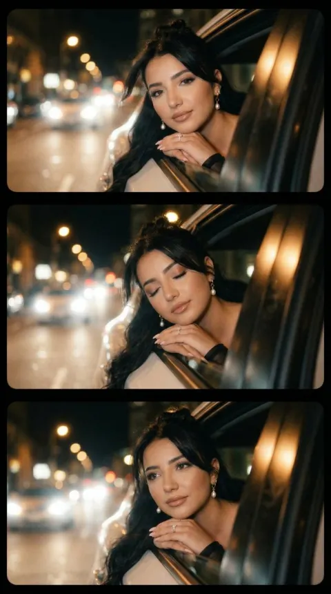 Night Drive Micro Expression Filmstrip