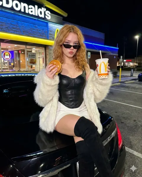 Luxury Car Night Fashion Editorial