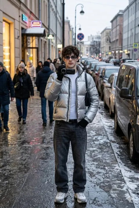 Winter Night Street Photoshoot