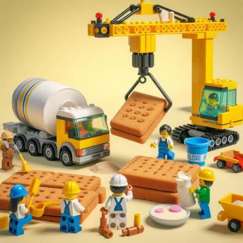 LEGO Construction Site with Cookies