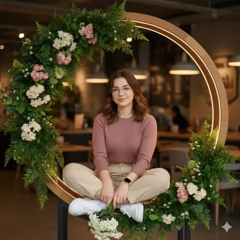 Ultra-Realistic Cafe Lifestyle Portrait