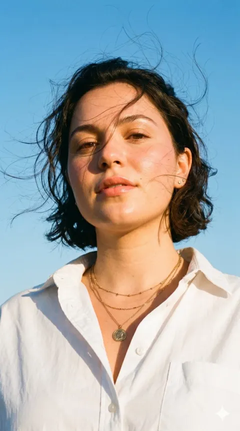 Retro Summer Girl Portrait