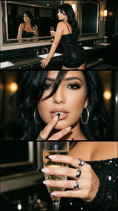 Black Glam Nightlife Triptych