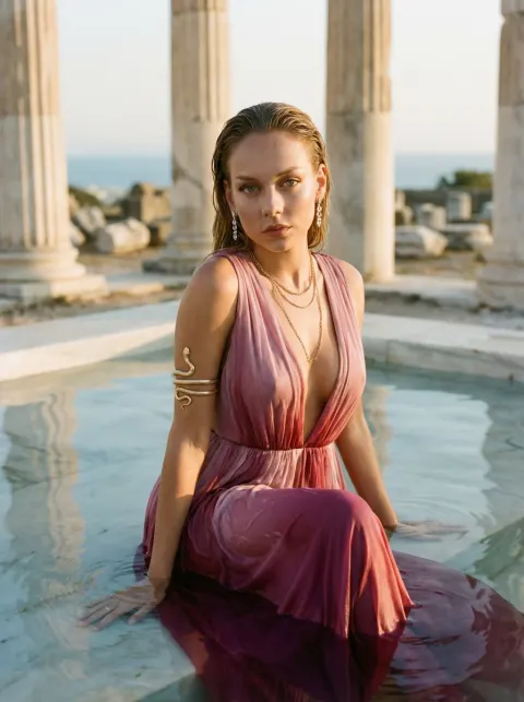 Grecian Goddess Rising From Water
