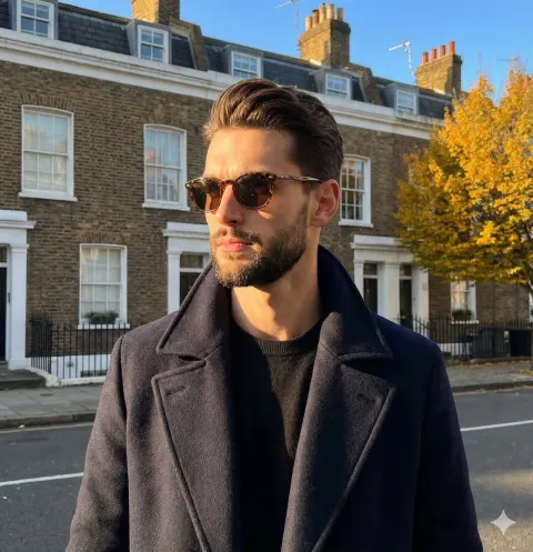 Stylish Man In Autumn Portrait