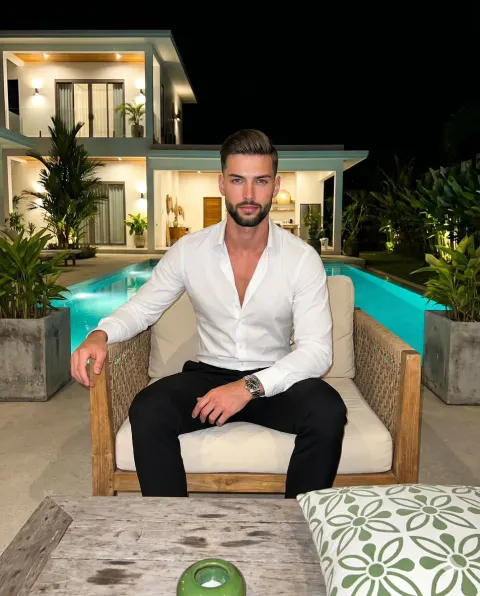 Night Poolside Male Portrait