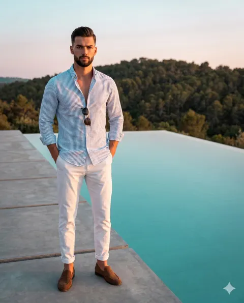 Luxury Man By Infinity Pool
