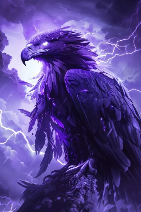 Anime Magical Air God Purple Eagle