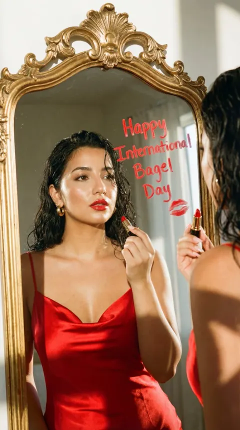 Mirror Lipstick Fashion Editorial