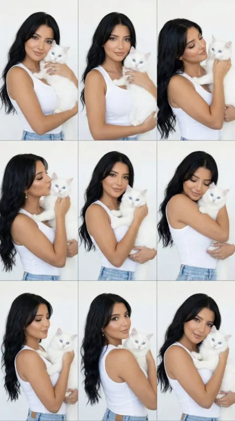 Beauty & Cat Editorial Grid