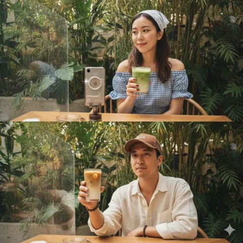 Cafe Diptych iPhone Portrait