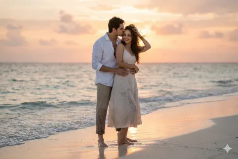 Cinematic Romantic Couple Portrait Prompts