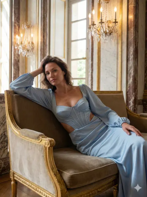 Cinematic French Court Fashion Scene