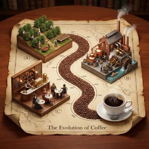 Antique Map Craft Evolution Diorama