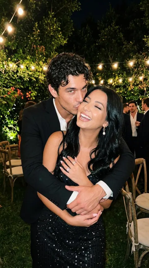 Romantic Night Party Couple Portrait