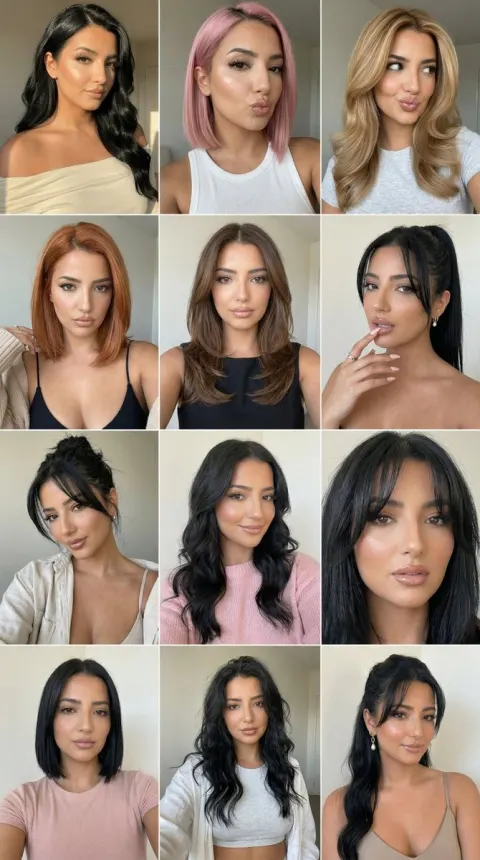 Viral Beauty Selfie Carousel Grid