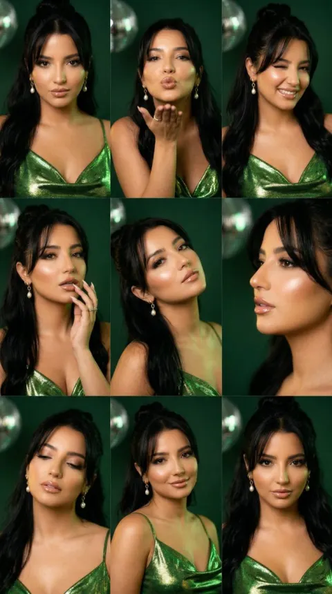 Green Disco Feminine Editorial Grid