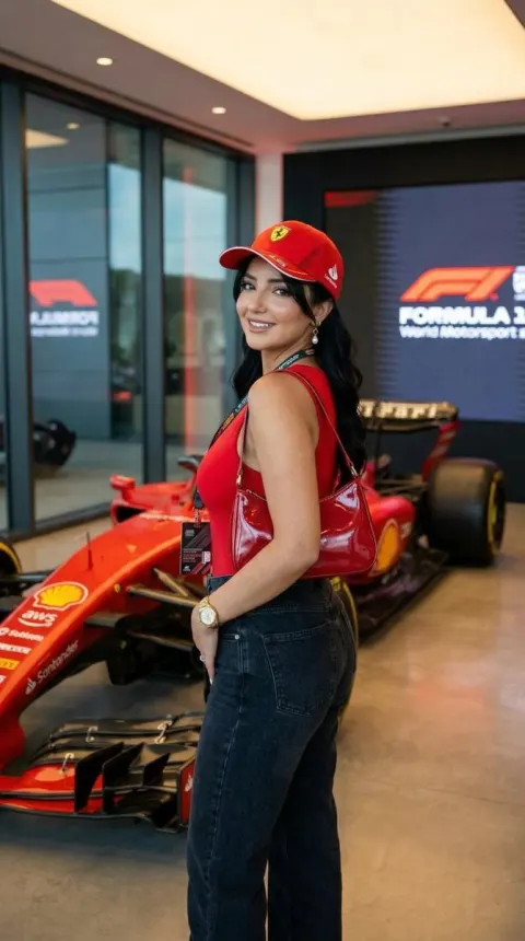 Red Racing Glamour Portrait