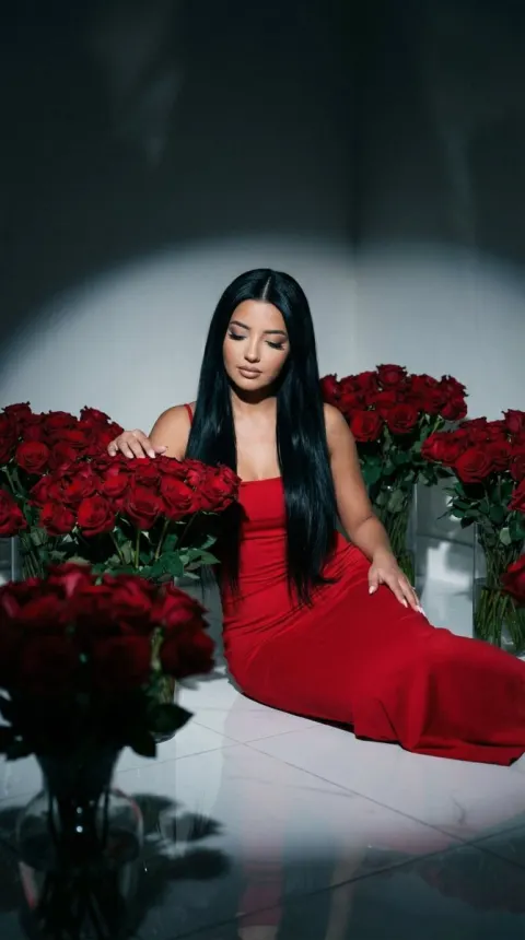Rose Room Red Dress Portrait