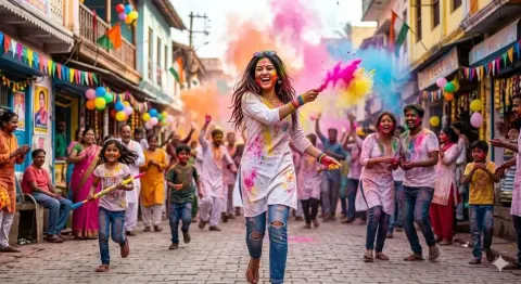 Holi Festival Colorful Joy