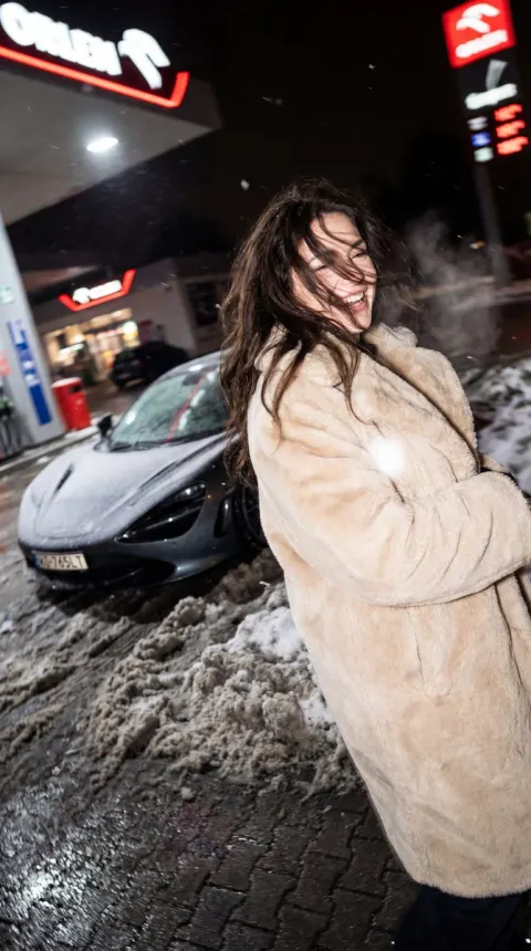 Winter Night Gas Station Party