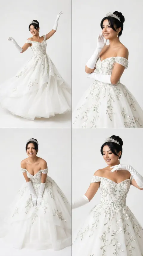 White Princess Ballroom Editorial Grid