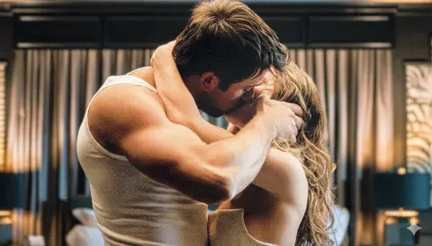 Celebrity Intimate Kiss