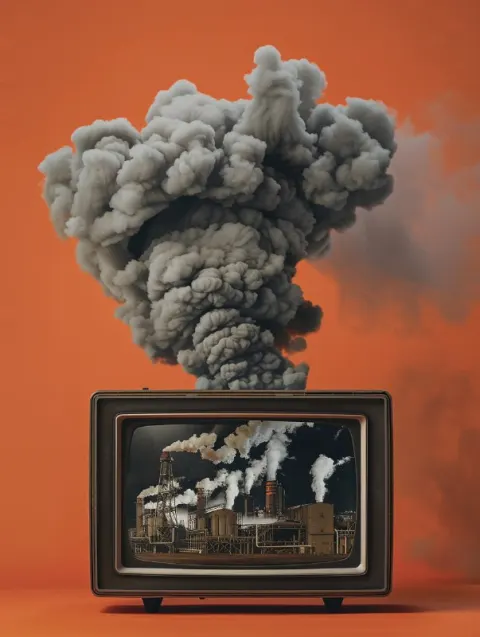 Art Deco TV with Smoke Factory