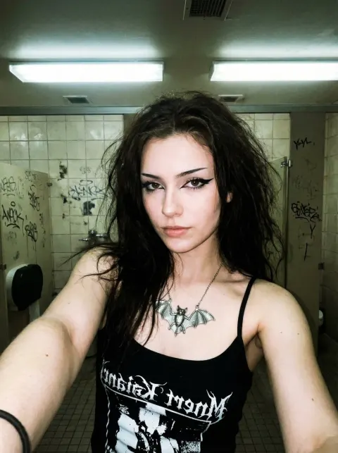 Gothic Style Bathroom Selfie