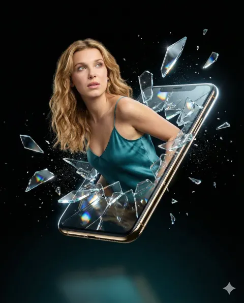 Celebrity Shatters Screen in 3D
