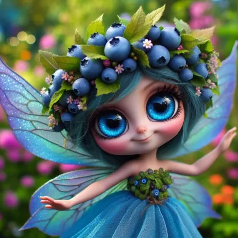 Whimsical Fairy Dancing in Vibrant Garden
