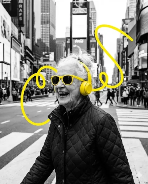 Cool Grandma Urban Street Color Pop