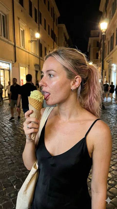 Summer Night Ice Cream Girl