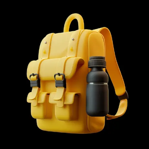 Pixar Style Camping Backpack Icon