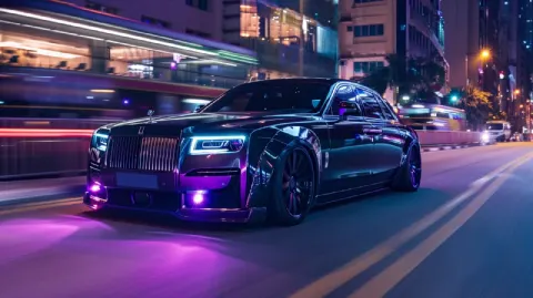 Next-Gen Rolls Royce with Purple Lights