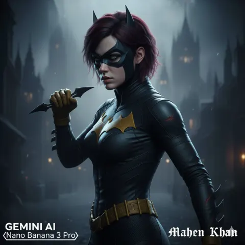 Gothic Noir Female Vigilante Portrait