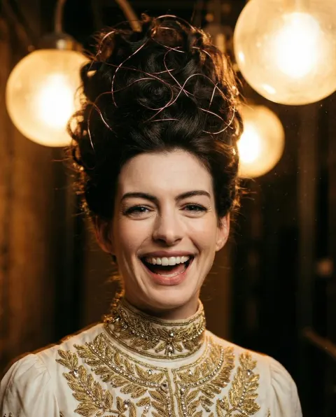 Golden Laugh Suspended in Time