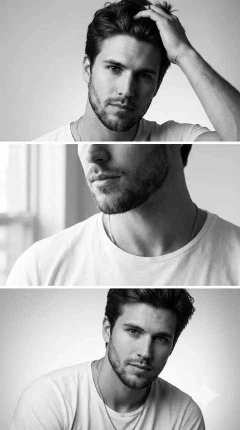 Minimalist Monochrome Male Fashion Editorial